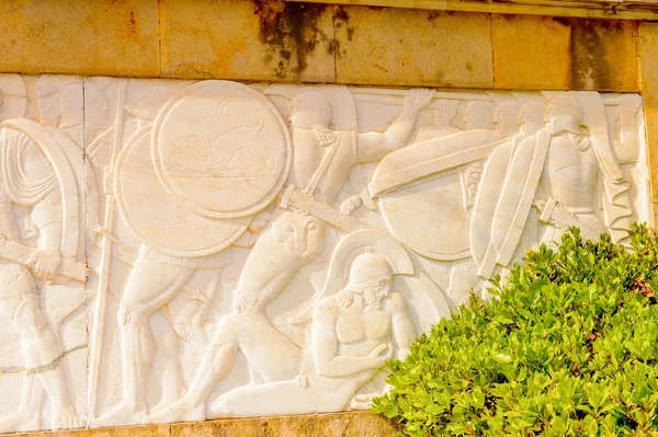 Thermopylae, Yunanistan - 22 Nisan 2016: 300 spartalının anısına, Thermopylae, Yunanistan.