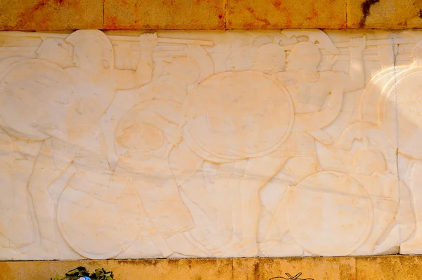 Thermopylae, Yunanistan - 22 Nisan 2016: 300 spartalının anısına, Thermopylae, Yunanistan.