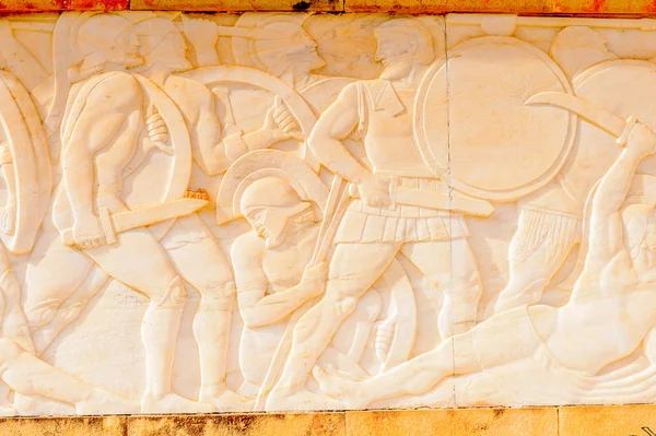 Thermopylae, Yunanistan - 22 Nisan 2016: 300 spartalının anısına, Thermopylae, Yunanistan.