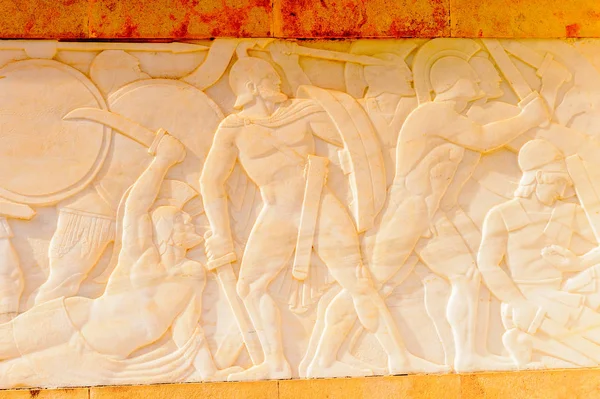 Thermopylae, Yunanistan - 22 Nisan 2016: 300 spartalının anısına, Thermopylae, Yunanistan.