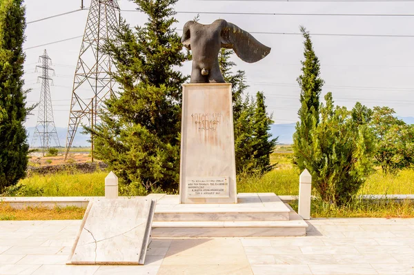 Термопила Грица Апреля Мемориал 300 Воинам Термопилы Греция — стоковое фото