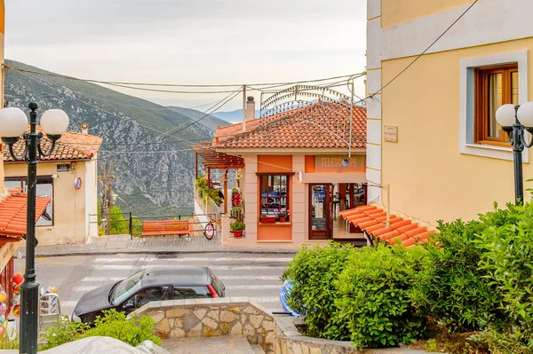 Delphi Griechenland Apr 2016 Architektur Der Kleinen Stadt Der Nähe — Stockfoto