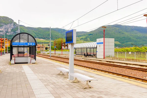 Mezzocorona Italien Mai 2016 Bahnhof Mezzocorona Italien Eine Gemeinde Trentino — Stockfoto