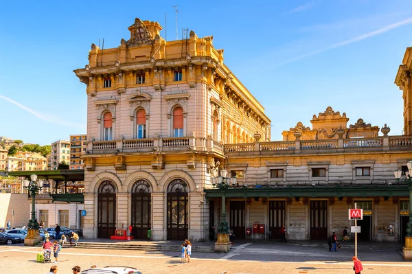 Genova Italia Maggio 2016 Stazione Ferroviaria Genova Italia Genova Capitale — Foto Stock