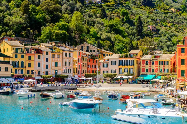 Portofino Italië Mei 2016 Pittoreske Haven Van Portofino Een Italiaans — Stockfoto