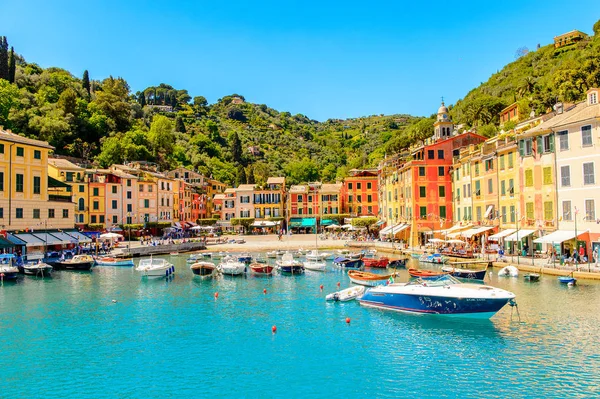 Portofino Italia Mayo 2016 Hermoso Puerto Portofino Pueblo Pesquero Italiano — Foto de Stock