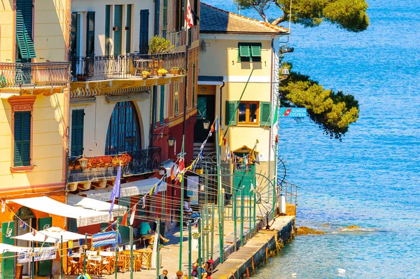 Portofino Włochy Maja 2016 Łodzie Portofino Włoska Wioska Rybacka Prowincja — Zdjęcie stockowe