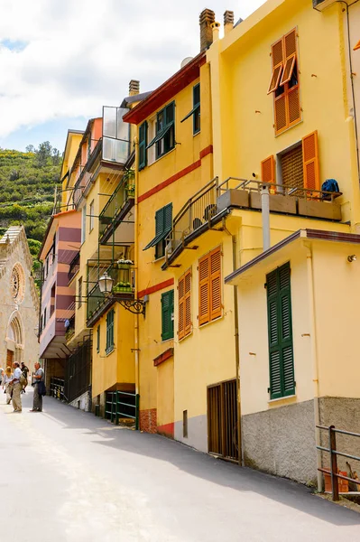 Manarola Italië Mei 2016 Kleurrijke Architectuur Van Manarola Manaea Spezia — Stockfoto