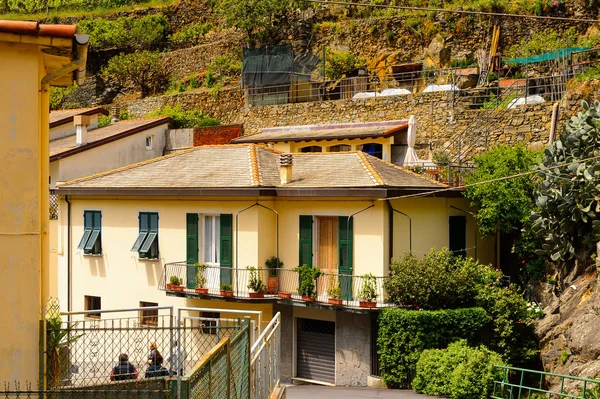 Manarola Italy May 2016 Colourful Architecture Manarola Manaea Spezia Liguria — Stock Photo, Image