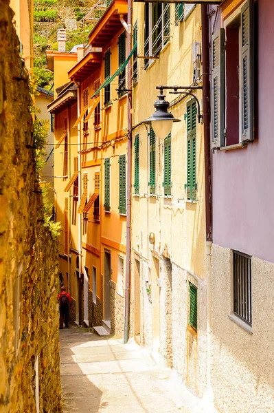 Manarola Italië Mei 2016 Kleurrijke Architectuur Van Manarola Manaea Spezia — Stockfoto