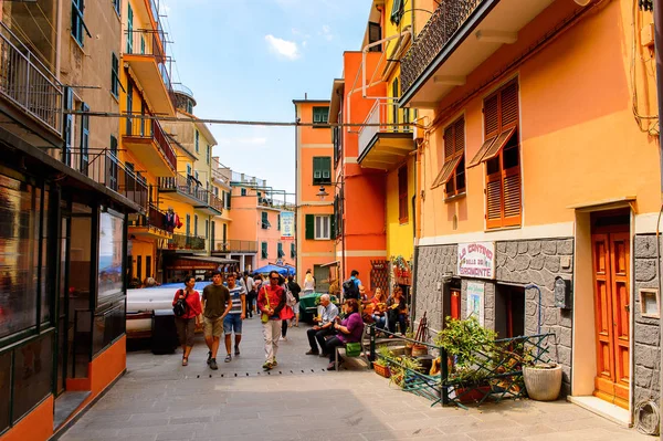 Manarola Italië Mei 2016 Kleurrijke Architectuur Van Manarola Manaea Spezia — Stockfoto