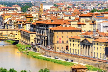 Floransa, İtalya - 6 Mayıs 2016: Tarihi Floransa Merkezi, İtalya. Unesco Dünya Heriage.