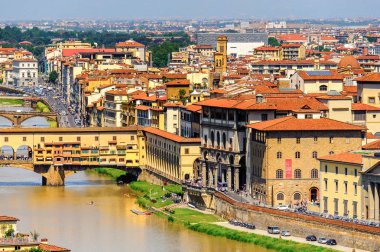 Floransa, İtalya - 6 Mayıs 2016: Tarihi Floransa Merkezi, İtalya. Unesco Dünya Heriage.