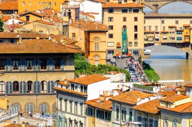 Floransa, İtalya - 6 Mayıs 2016: Tarihi Floransa Merkezi, İtalya. Unesco Dünya Heriage.