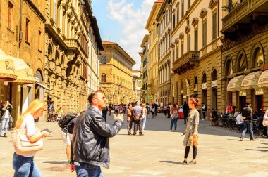 Floransa, İtalya - 6 Mayıs 2016: Toskana'nın başkenti Floransa'nın Mimarisi