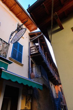 Stresa, İtalya - 3 Mayıs 2016: Lago Maggiore(Büyük Göl), Piedmont, İtalya'daki Isola Pescatori (Balıkçılar Adası) Mimarisi. Lago Maggiore İtalya'nın ikinci büyük gölüdür