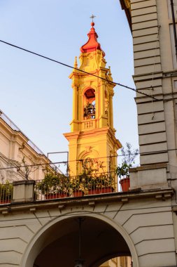Torino, İtalya - 3 Mayıs 2016: Torino'nun merkezinin mimarisi, Piedmont, İtalya. Torino İtalya'nın bir iş ve kültür merkezidir