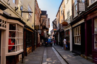 York, İngiltere - 19 Temmuz 2016: York'un Mimarisi, tarihi surlu bir şehir, North Yorkshire, İngiltere.