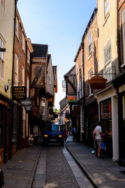 York, İngiltere - 19 Temmuz 2016: York'un Mimarisi, tarihi surlu bir şehir, North Yorkshire, İngiltere.