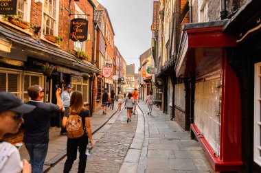 York, İngiltere - 19 Temmuz 2016: York'un Mimarisi, tarihi surlu bir şehir, North Yorkshire, İngiltere.