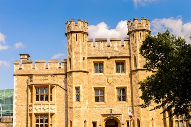 Londra, İngiltere - 20 Temmuz 2016: Londra Kulesi (Majestelerinin Kraliyet Sarayı ve Londra Kulesi Kalesi), İngiltere. Unesco Dünya Mirası