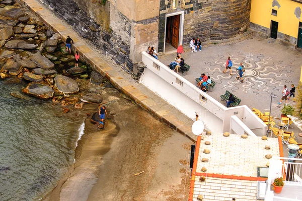 Vernazza Italia Mayo 2016 Vernazza Vulnetia Una Pequeña Ciudad Provincia — Foto de Stock