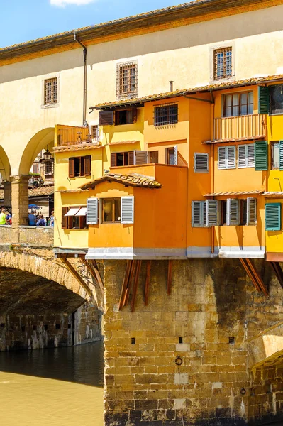 Florença Itália Maio 2016 Vista Perto Ponte Vecchio Uma Ponte — Fotografia de Stock