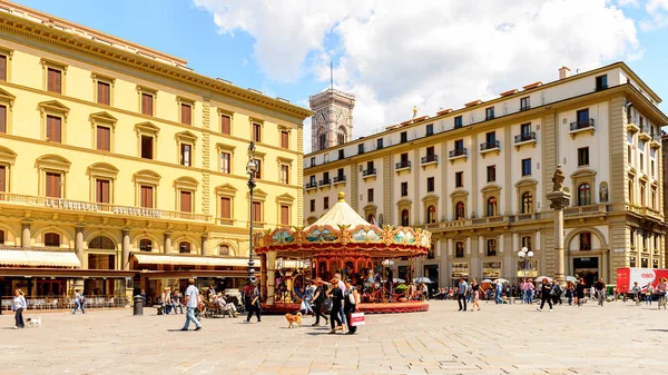 Florencia Italia Mayo 2016 Piazza Della Reppublica Florencia Que Capital — Foto de Stock