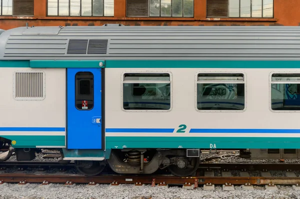 Florence Olaszország Május 2016 Trenitalia Vonat Vonattal Firenze Közelében Trenitalia — Stock Fotó