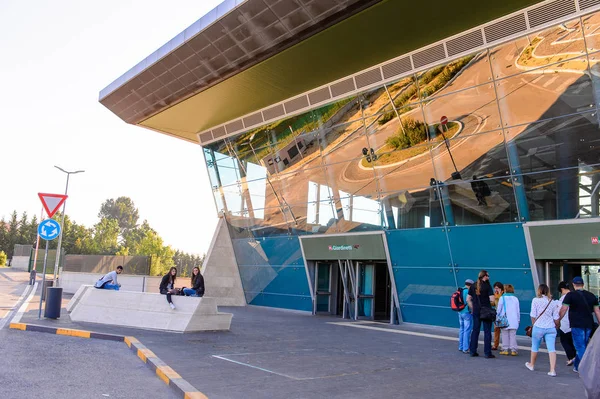 Roma, İtalya - 7 Mayıs 2016: Giardinetti istasyonu, Roma Metrosu, Roma'da metro, İtalya.