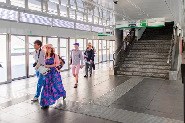 ローマ イタリア 2016年5月7日 ジャルディネッティ駅 ローマ地下鉄 ローマ イタリアの地下鉄公共交通機関 — ストック写真