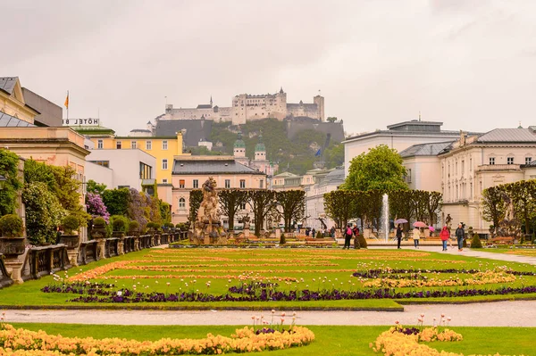 Salzburg Áustria Maio 2016 Jardim Salzburgo Áustria Quarta Maior Cidade — Fotografia de Stock