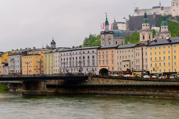 Salzburg Áustria Maio 2016 Arquitetura Salzburgo Áustria Quarta Maior Cidade — Fotografia de Stock