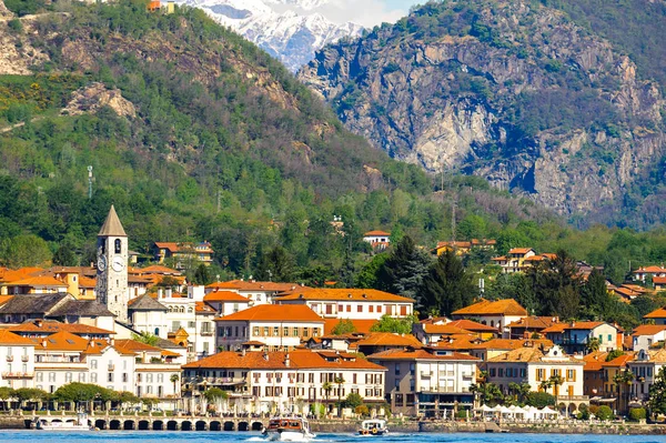 Stresa Italien Maj 2016 Hus Stranden Lago Maggiore Big Lake — Stockfoto