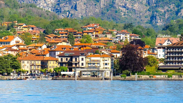 Stresa Itália Maio 2016 Cidade Costa Lago Maggiore Big Lake — Fotografia de Stock