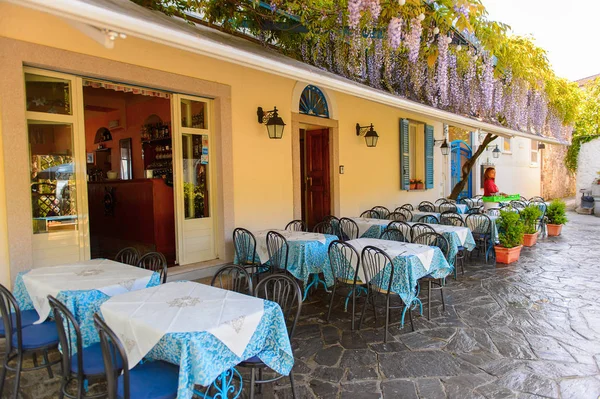 Stresa Włochy Maja 2016 Restauracja Isola Pescatori Wyspa Rybacki Nad — Zdjęcie stockowe