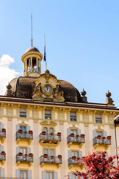 Stresa Italy May 2016 Grand Hotel Bristol Stresa Town Shores — Stock Photo, Image