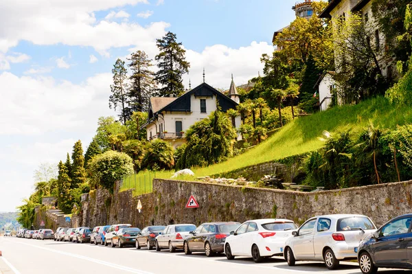 Stresa Italië Mei 2016 Architectuur Van Hoofdstraat Van Stresa Een — Stockfoto