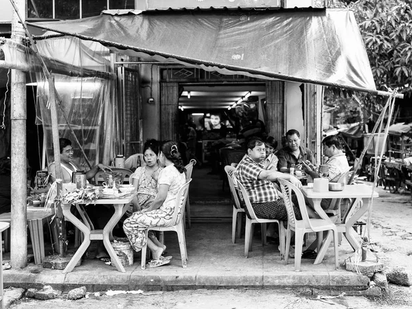 Rangun Birma Sie 2016 Miejsce Rynku Yangon Dawnej Stolicy Myanmaru — Zdjęcie stockowe