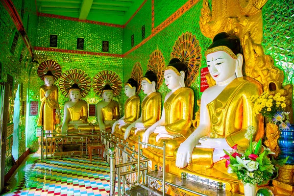 Sagaing Myanmar Ağustos 2016 Umin Thonse Pagoda Daki Buda Heykelleri — Stok fotoğraf