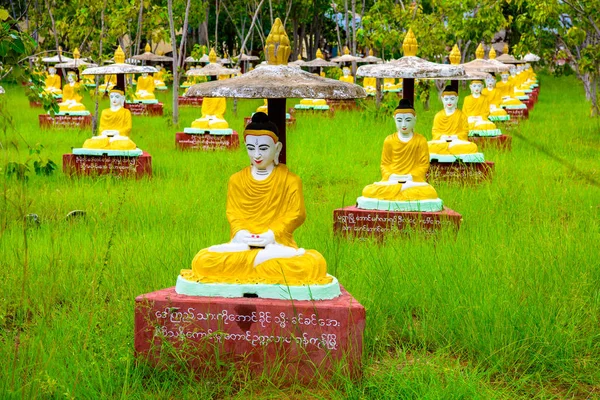 Monywa Myanmar 2016 Sochy Buddhy Maha Bodhi Htaung Slavný Buddhistický — Stock fotografie