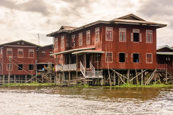 Inle Lake Myanmar Aug 2016 Beautiful View Inpawkhon Village Inle — стоковое фото