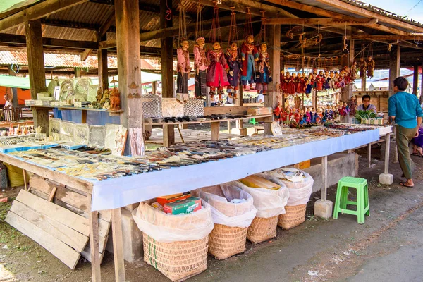 Inle Lake Myanmar Ago 2016 Market Place Inle Sap Lago — Foto de Stock