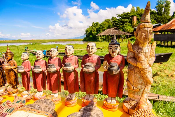 Inle Lake Myanmar Ağustos 2016 Pazar Yerinde Heykeller Inle Sap — Stok fotoğraf