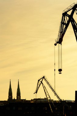 Helsinki, Finlandiya - 12 Eylül 2016: Helsinki Limanı, Finlandiya'nın başkenti.