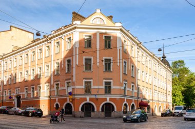 Helsinki, Finlandiya - 12 Eylül 2016: Helsinki Mimarisi, Finlandiya. Helsinki 2012 dünya tasarım başkenti seçildi