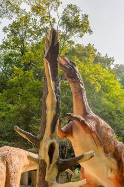 Bratislava, Slovakya - 28 Eylül 2016: Bratislava, Slovakya'nın gözde mekanlarından dinopark.