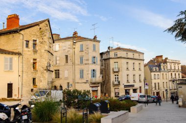 Perigueux, Fransa - 11 Ekim 2016: Perigueux Mimarisi, Fransa. Kasaba, Bir Roma Katolik piskoposluğunun merkezidir..
