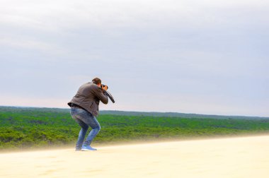 La Teste-De-Buch, Fransa -Eki 12, 2016: Pilat Dune (Grande Dune du Pilat), Avrupa'nın en yüksek kum ulağı.