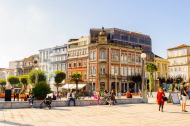 Braga, Portekiz - 14 Ekim 2016: Braga Mimarisi, Portekiz. Şehir 2012 yılında Avrupa Gençlik Başkenti oldu.